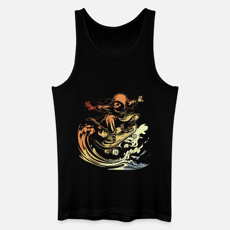 Skateboarding Comic Look - Männer Bio Tank Top - Schwarz