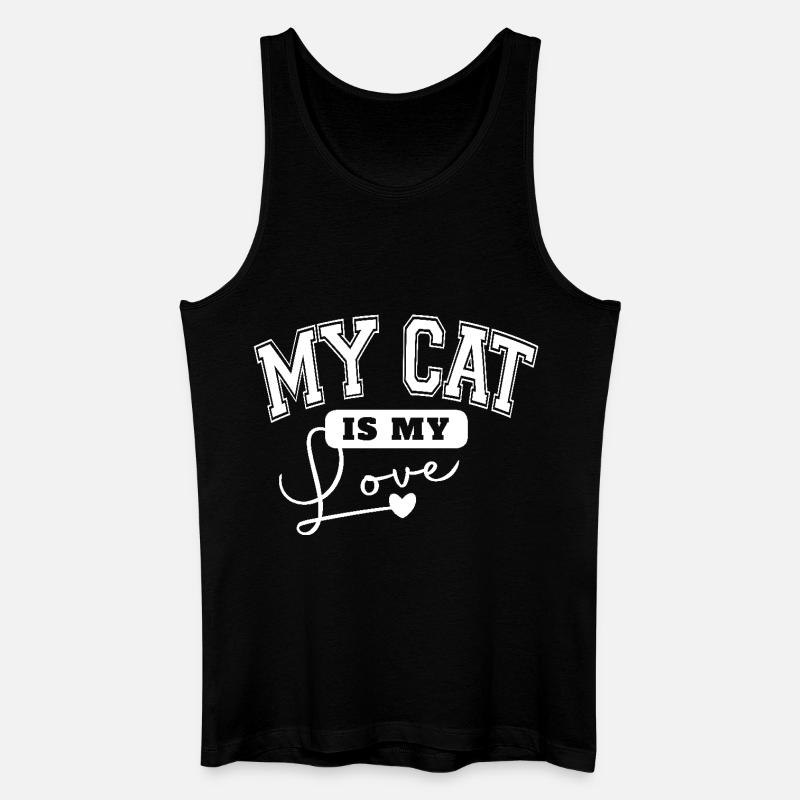 Mon chat est mon amour - Débardeur bio Homme - noir
