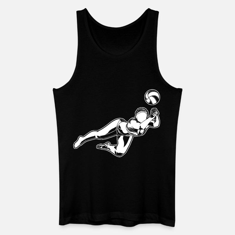 Beach Volleyball Mädchen - Männer Bio Tank Top - Schwarz