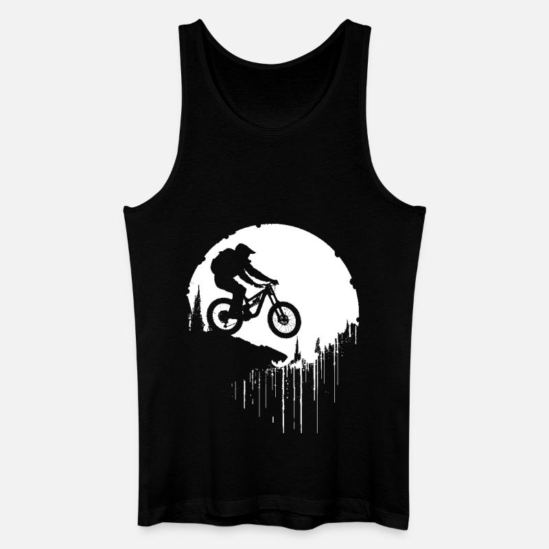 Mountainbiker - Männer Bio Tank Top - Schwarz