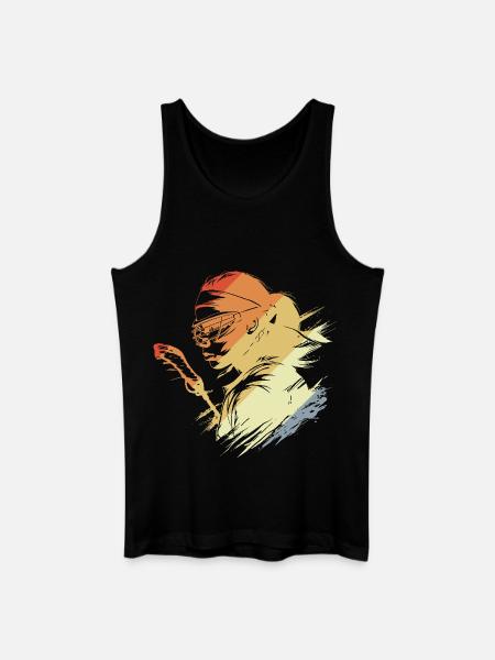 Retro Lacrosse Player - Men’s Organic Tank Top - black
