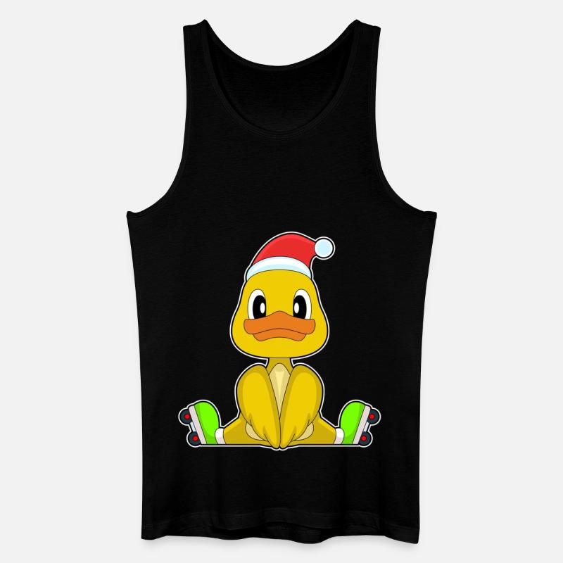 Duck Christmas Inline skating - Men’s Organic Tank Top - black
