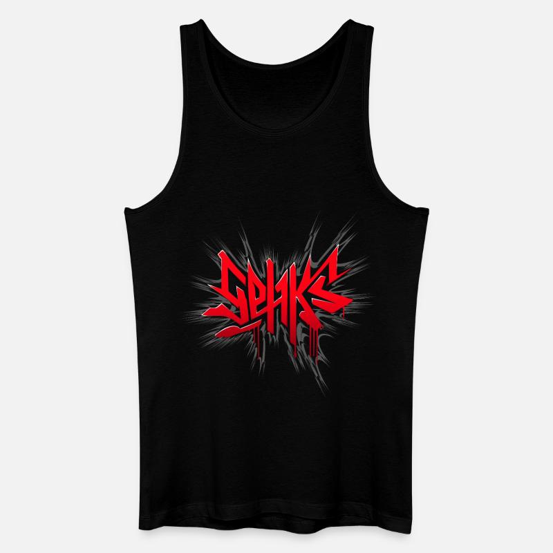 Sehks Rote Explosion - Männer Bio Tank Top - Schwarz