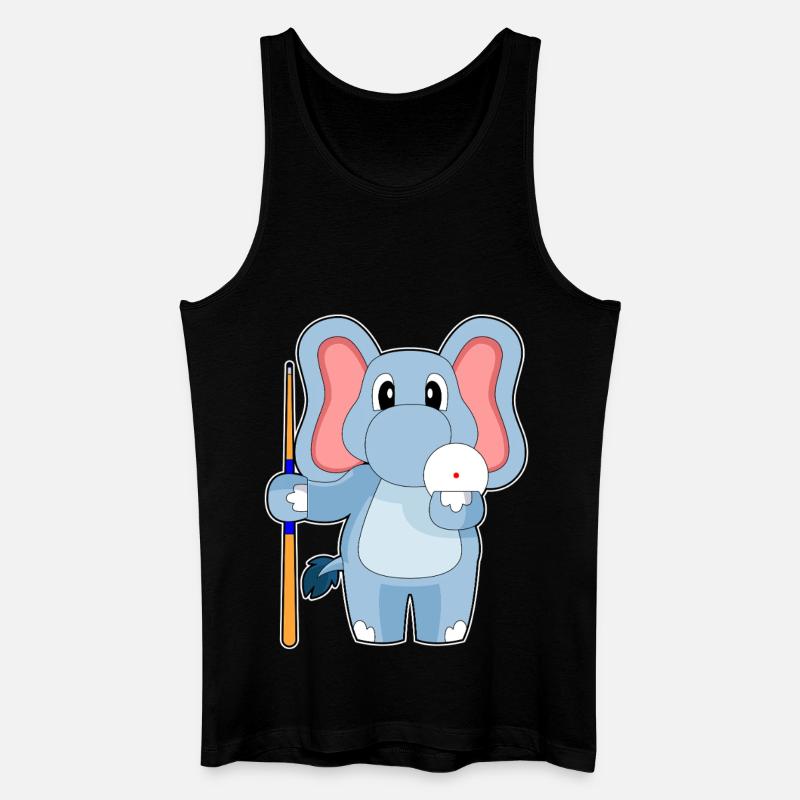 Elephant Billiard Cue - Men’s Organic Tank Top - black
