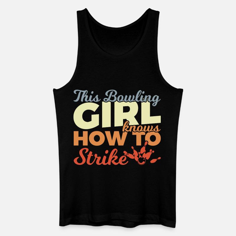 Bowling Mädchen - Männer Bio Tank Top - Schwarz