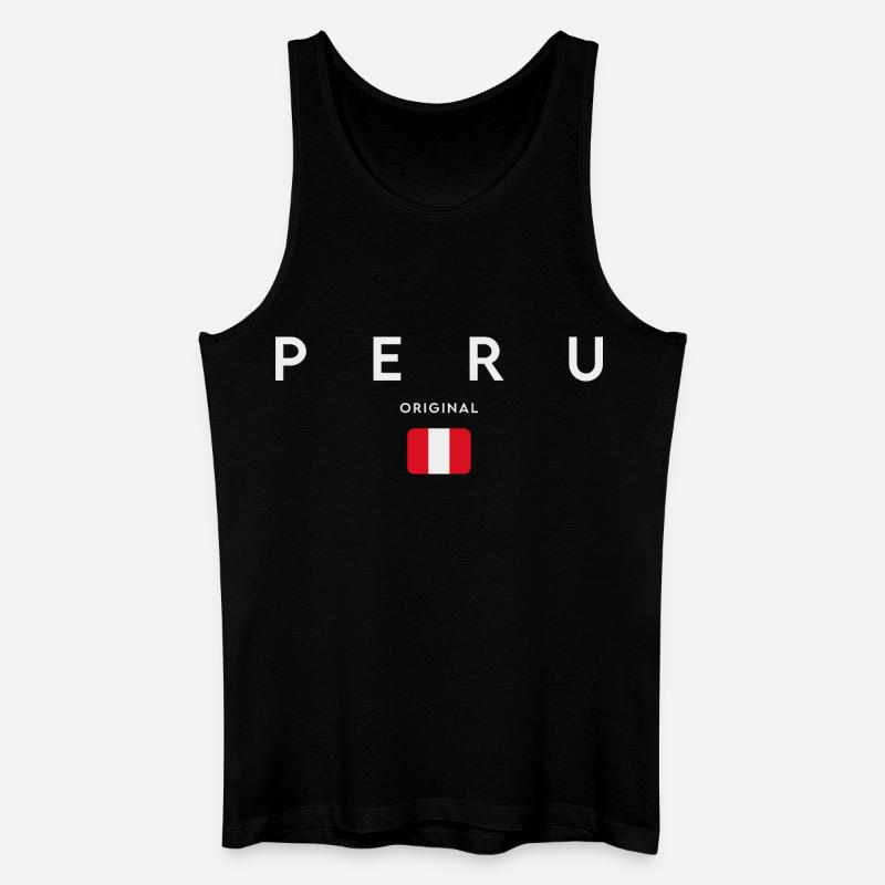 Flagge von Peru, peruanischer Stolz - Männer Bio Tank Top - Schwarz