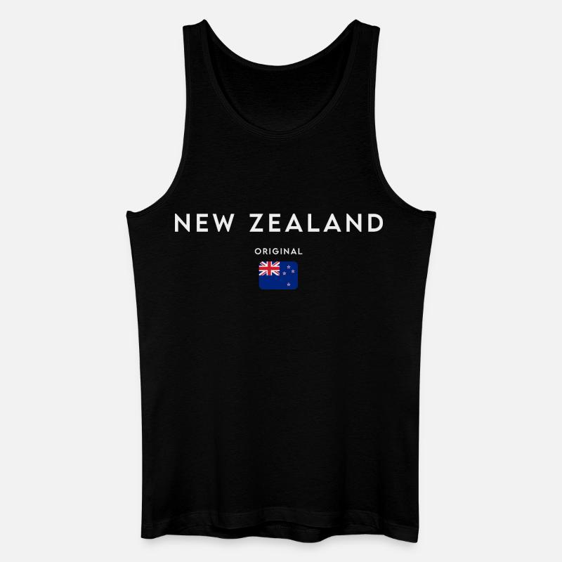 Flagge von Neuseeland - Männer Bio Tank Top - Schwarz