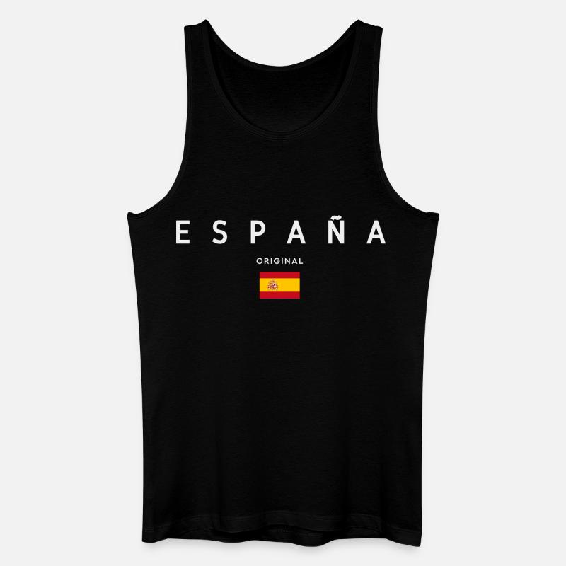 Flagge Spaniens, spanischer Stolz - Männer Bio Tank Top - Schwarz