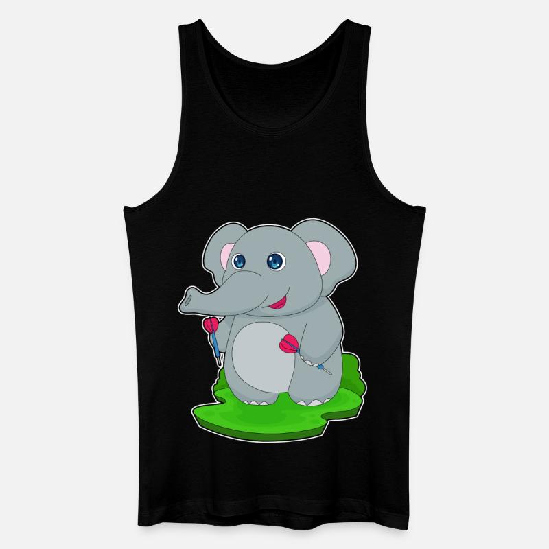 Fléchette éléphant Fléchette - Débardeur bio Homme - noir