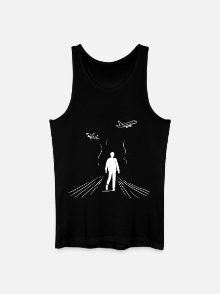 Plane Spotter - Men’s Organic Tank Top - black