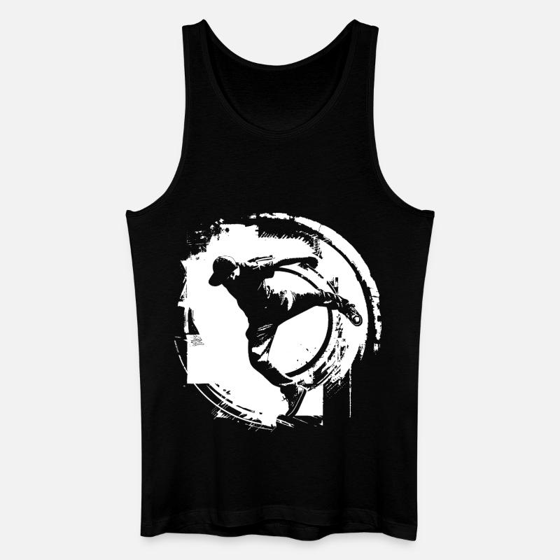Breakdancer Zeichnung - Männer Bio Tank Top - Schwarz