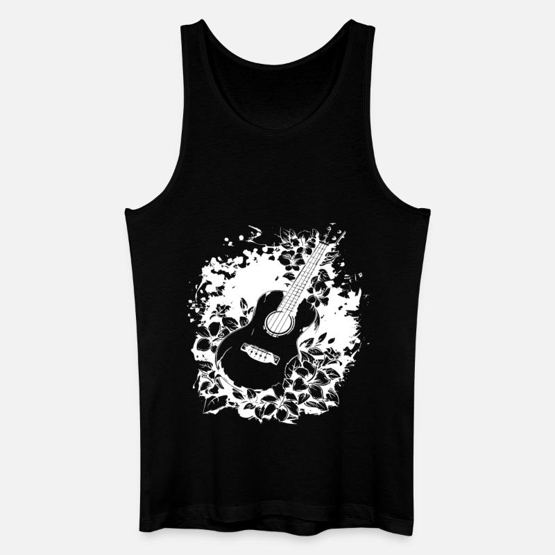 Lustige Ukulele - Männer Bio Tank Top - Schwarz