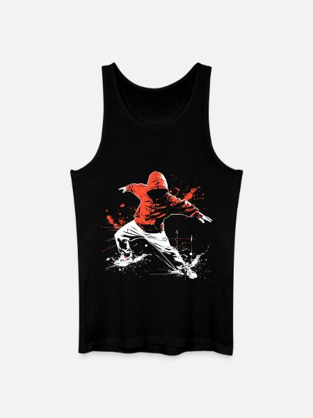 Breakdancer Street Art - Débardeur bio Homme - noir