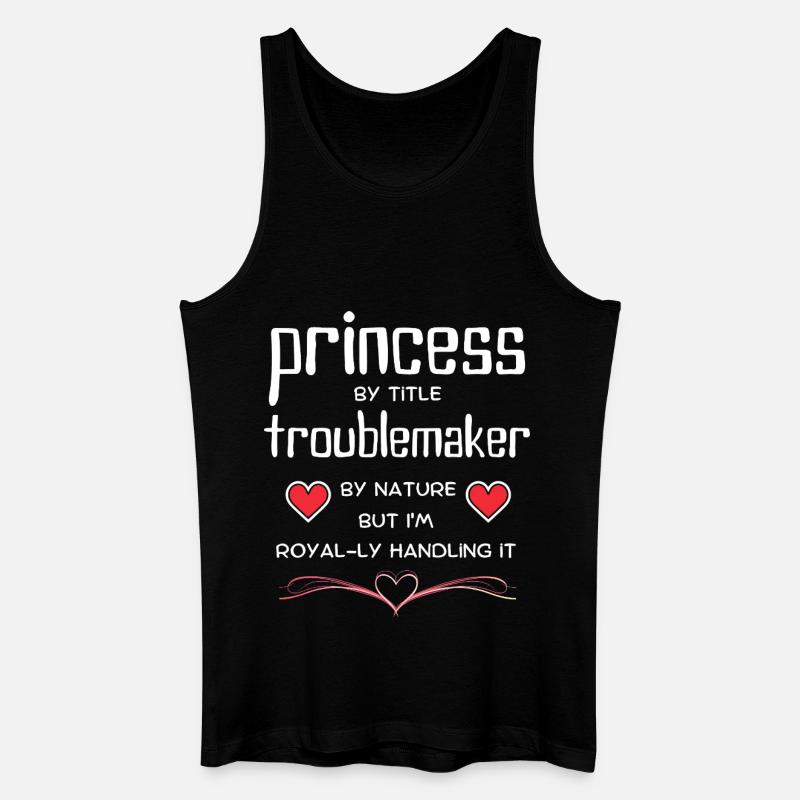 Princess TroubleMaker Tee - Men’s Organic Tank Top - black