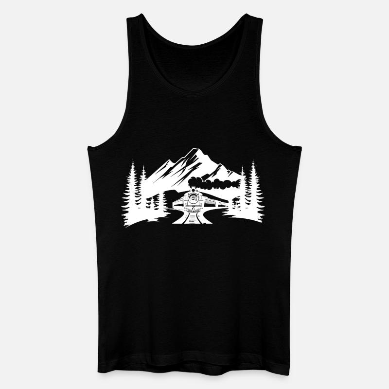 Eisenbahn - Männer Bio Tank Top - Schwarz