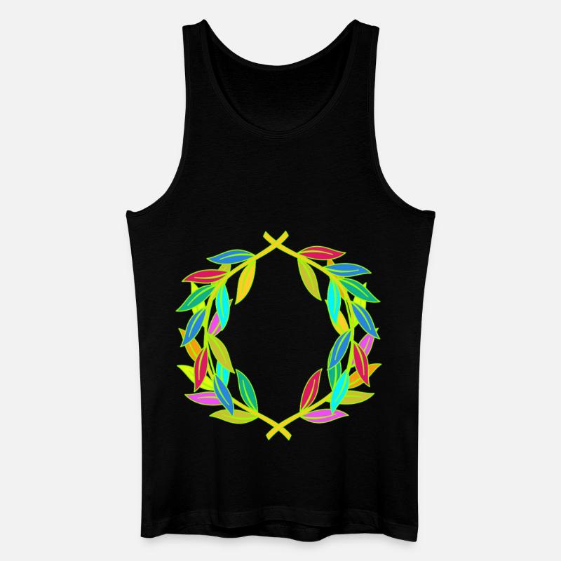 Rainbow Laurel Wreath Laurel - Men’s Organic Tank Top - black