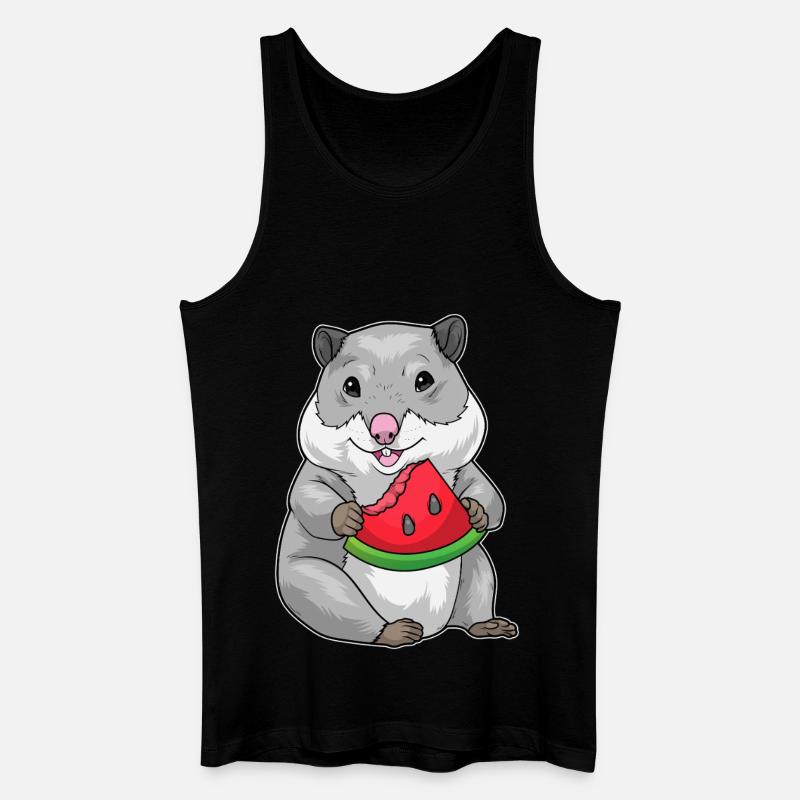 Hamster Watermelon - Men’s Organic Tank Top - black