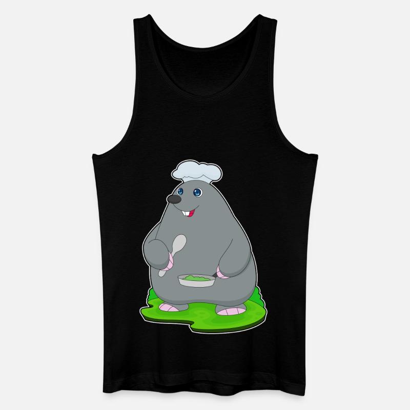 Maulwurf Koch Pfanne Kochen - Männer Bio Tank Top - Schwarz