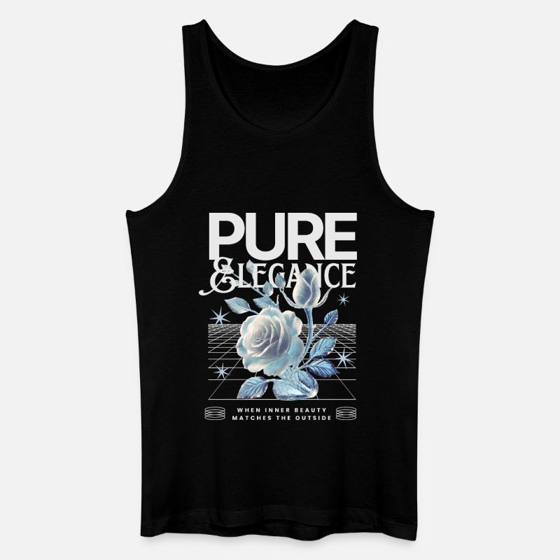 Pure & Elegance – Futuristische Rose - Männer Bio Tank Top - Schwarz