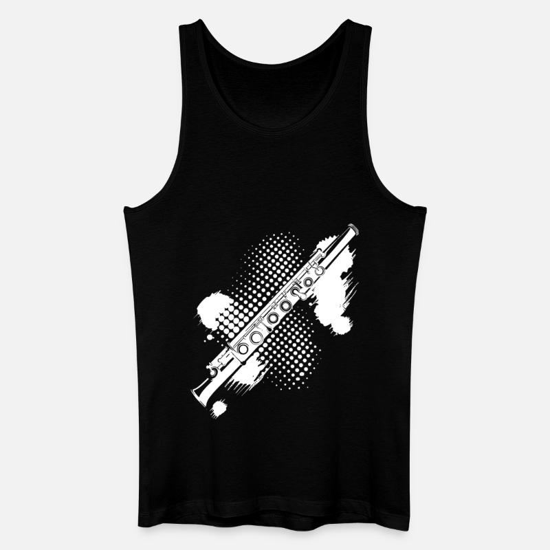 Flötenfleck - Männer Bio Tank Top - Schwarz