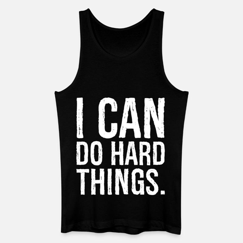 i can do hard things - Men’s Organic Tank Top - black