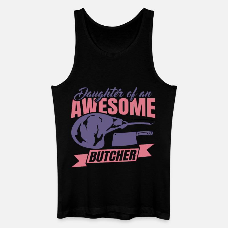 Tochter eines Metzgers - Männer Bio Tank Top - Schwarz