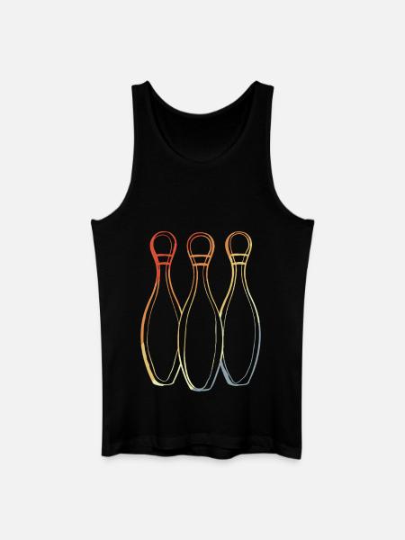 Bowling Sketch Retro Look - Men’s Organic Tank Top - black