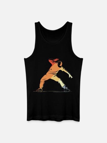 Breakdancer Sketch - Men’s Organic Tank Top - black