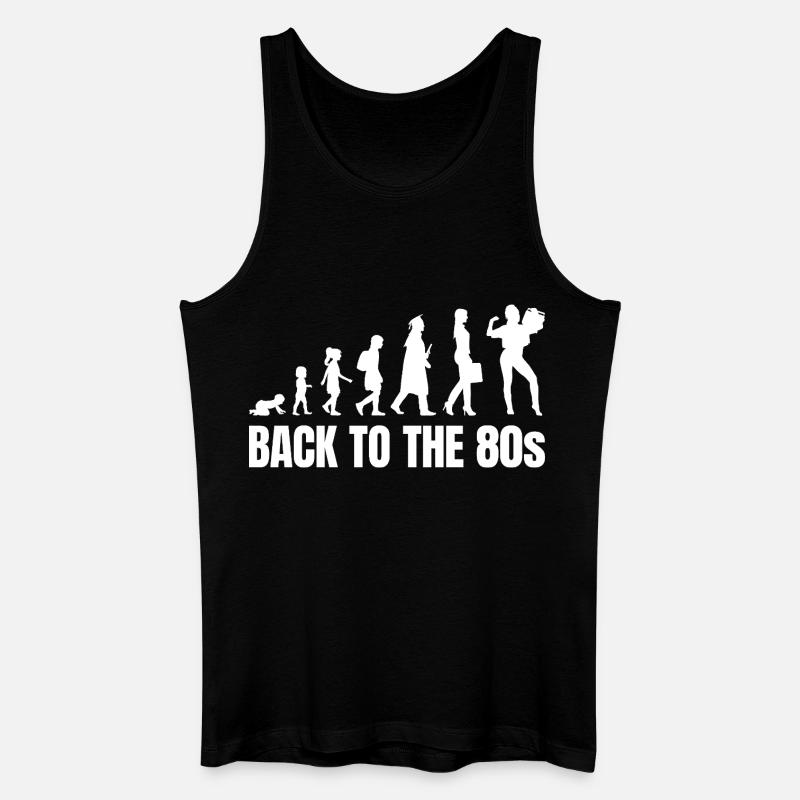 80er Mädchen bis Erwachsene - Männer Bio Tank Top - Schwarz