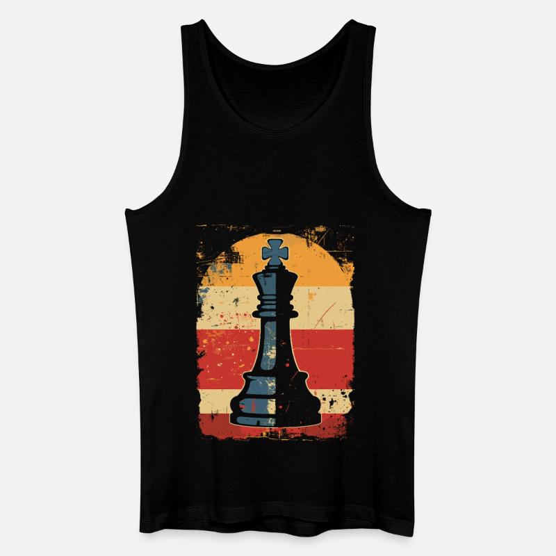 Schachfigur Steamwave - Männer Bio Tank Top - Schwarz