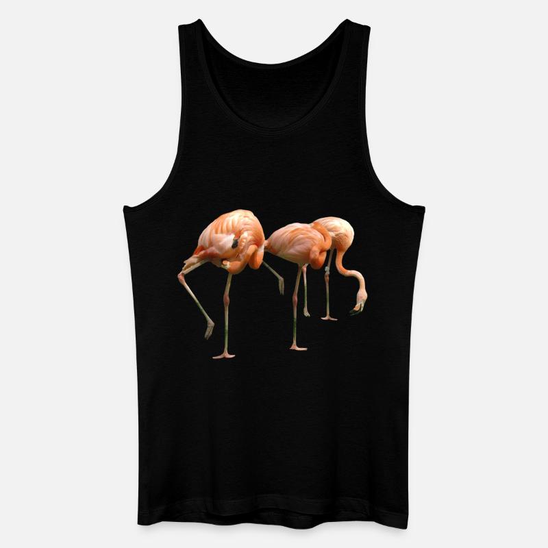 Flamingo - Männer Bio Tank Top - Schwarz