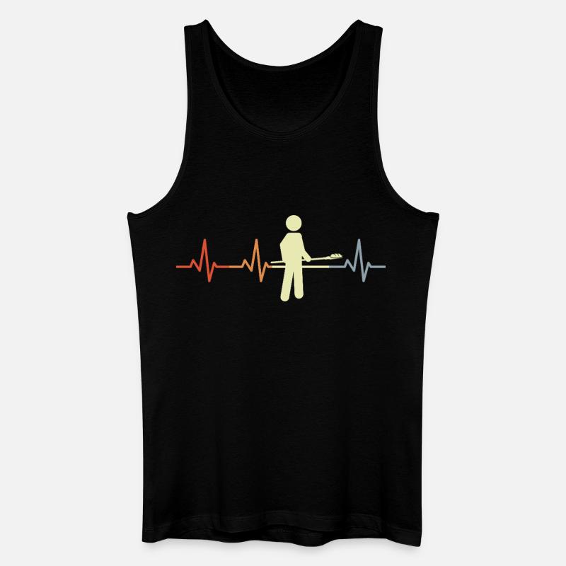 Bäcker Strichfiguren Herzklopfen - Männer Bio Tank Top - Schwarz