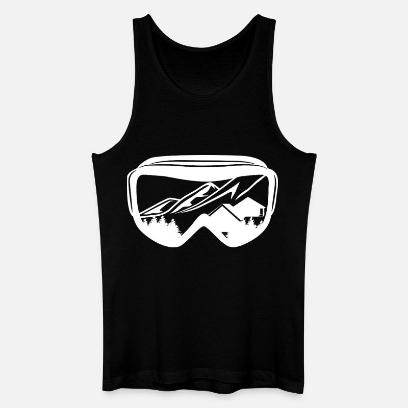 Snowboarding Brille - Männer Bio Tank Top - Schwarz