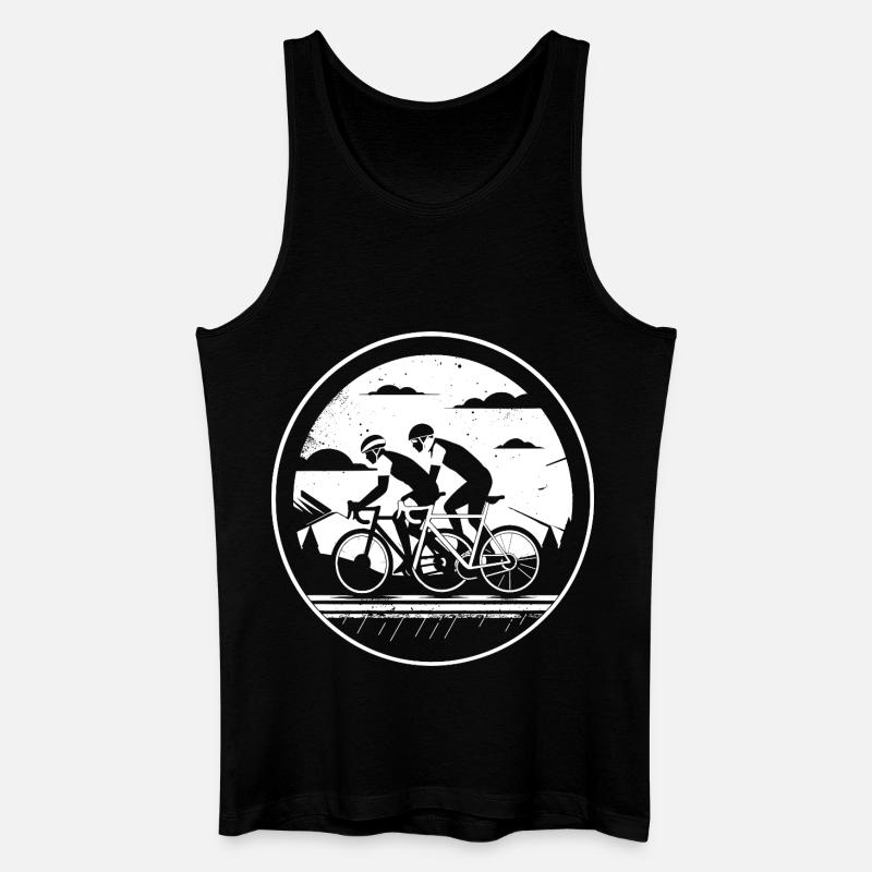 Radsport Illustration - Männer Bio Tank Top - Schwarz