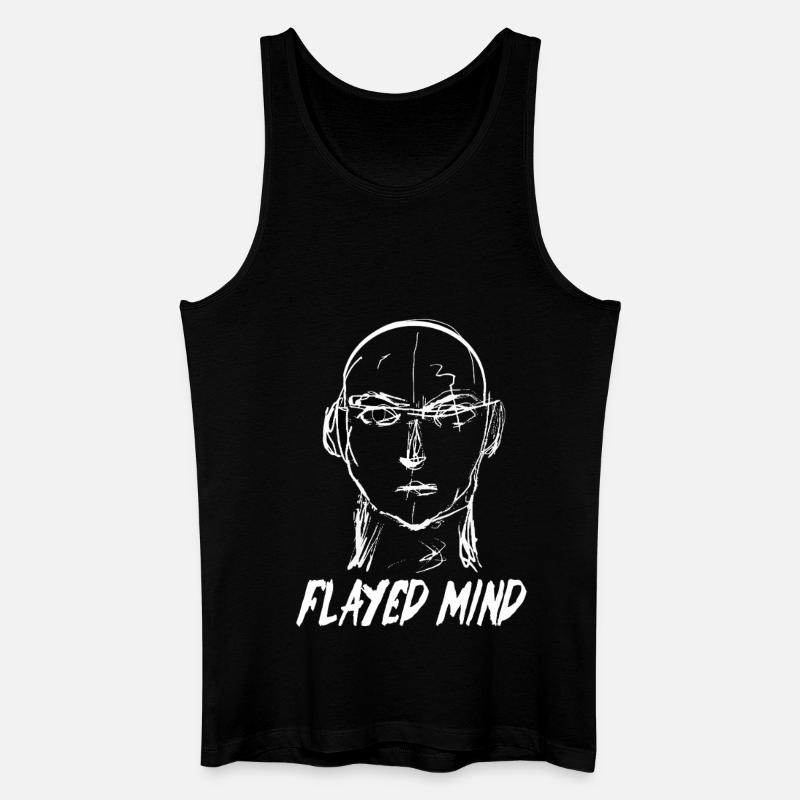 Flayed Mind weiß - Männer Bio Tank Top - Schwarz