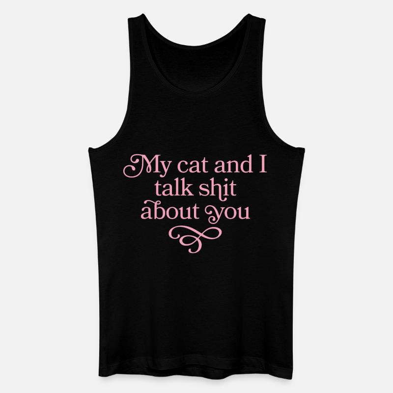 Katzenlästerduo in Rosa - Männer Bio Tank Top - Schwarz