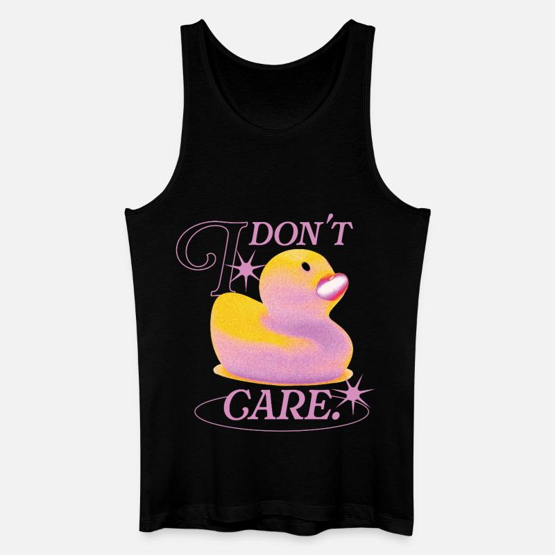 I Don’t Care Duck - Männer Bio Tank Top - Schwarz