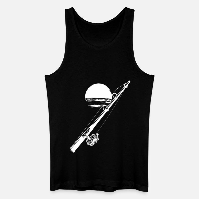 Fischen Grafik - Männer Bio Tank Top - Schwarz