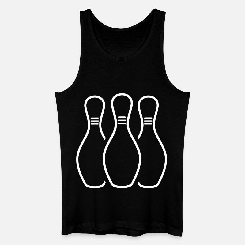 Bowling Pins - Männer Bio Tank Top - Schwarz