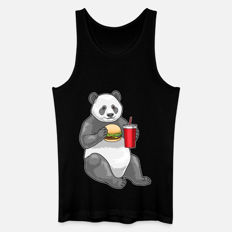 Panda Cheeseburger - Men’s Organic Tank Top - black