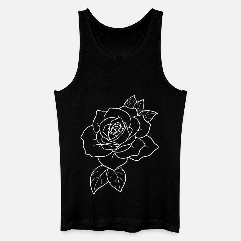 Rosen - Blumen - Blüten - Spruch - Männer Bio Tank Top - Schwarz