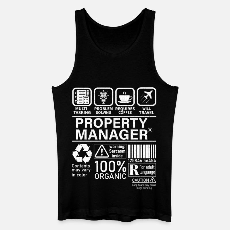 property manager multi tasking problem solving - Männer Bio Tank Top - Schwarz