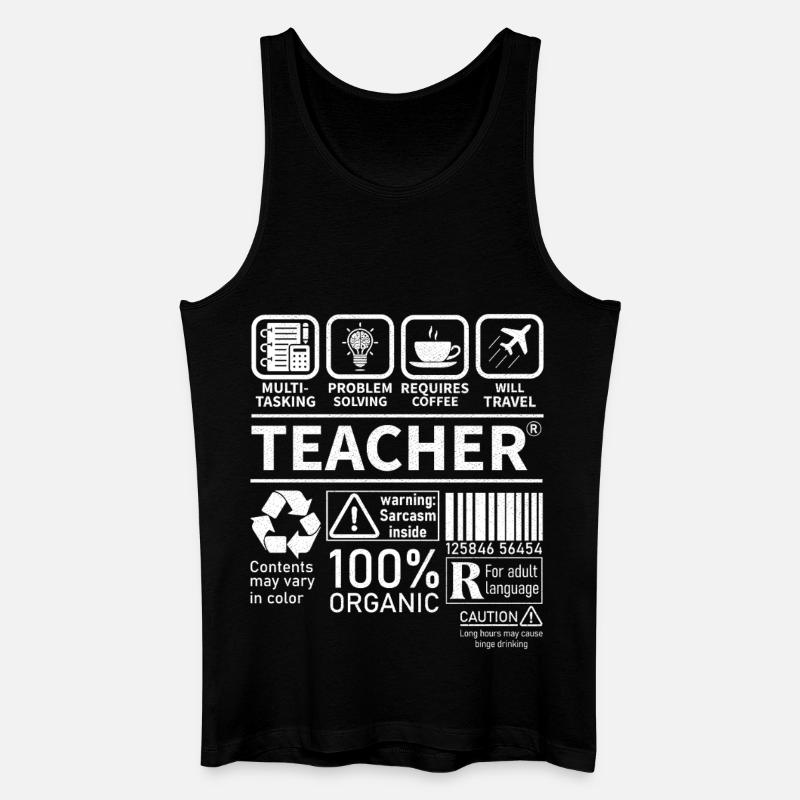 Teacher multi tasking problem solving requires - Männer Bio Tank Top - Schwarz