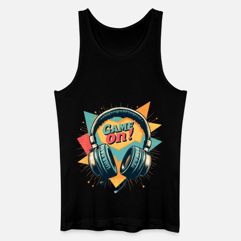 Gaming Headset - Game on - Männer Bio Tank Top - Schwarz