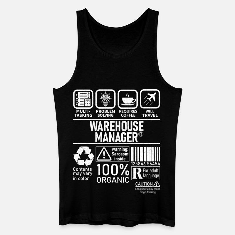Résolution de problèmes multitâches Warehouse Manager - Débardeur bio Homme - noir