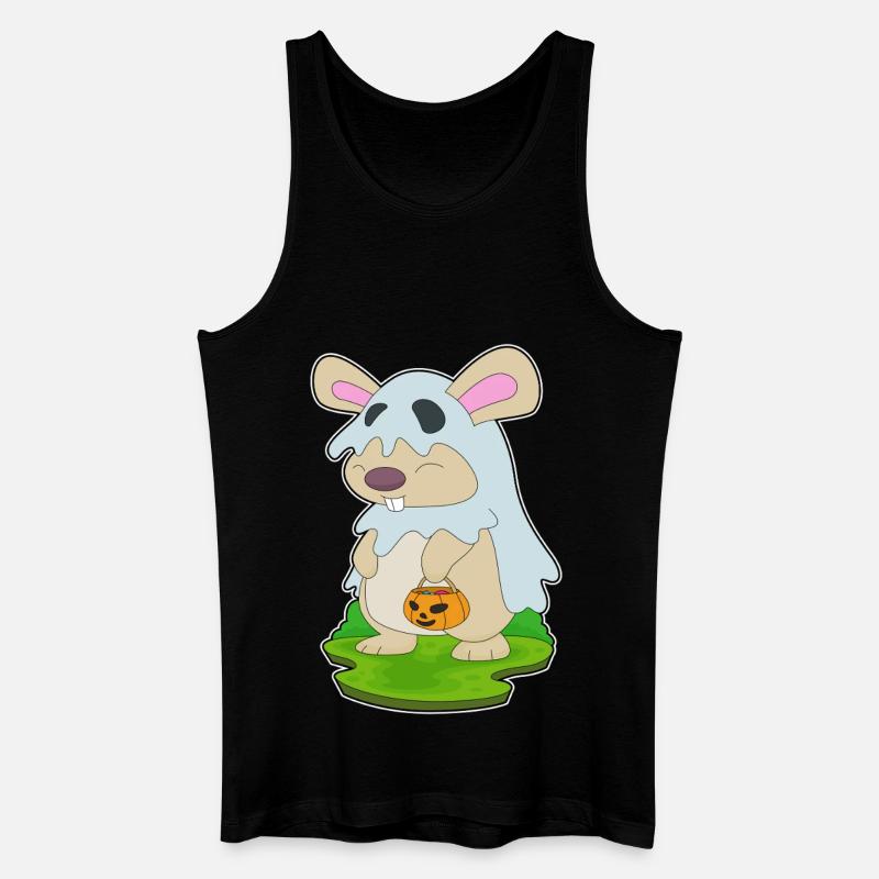 Bunny Halloween Ghost - Men’s Organic Tank Top - black