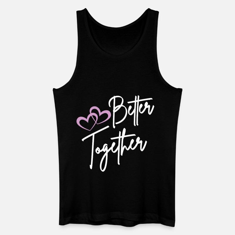 Better Together Script Hearts - Débardeur bio Homme - noir