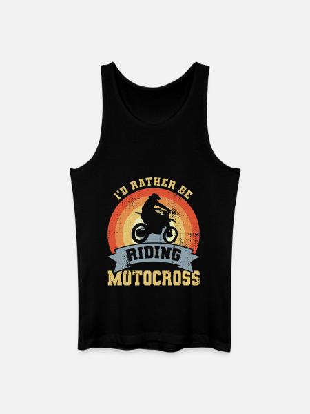I'd Rather Be Riding Motocross - Men’s Organic Tank Top - black