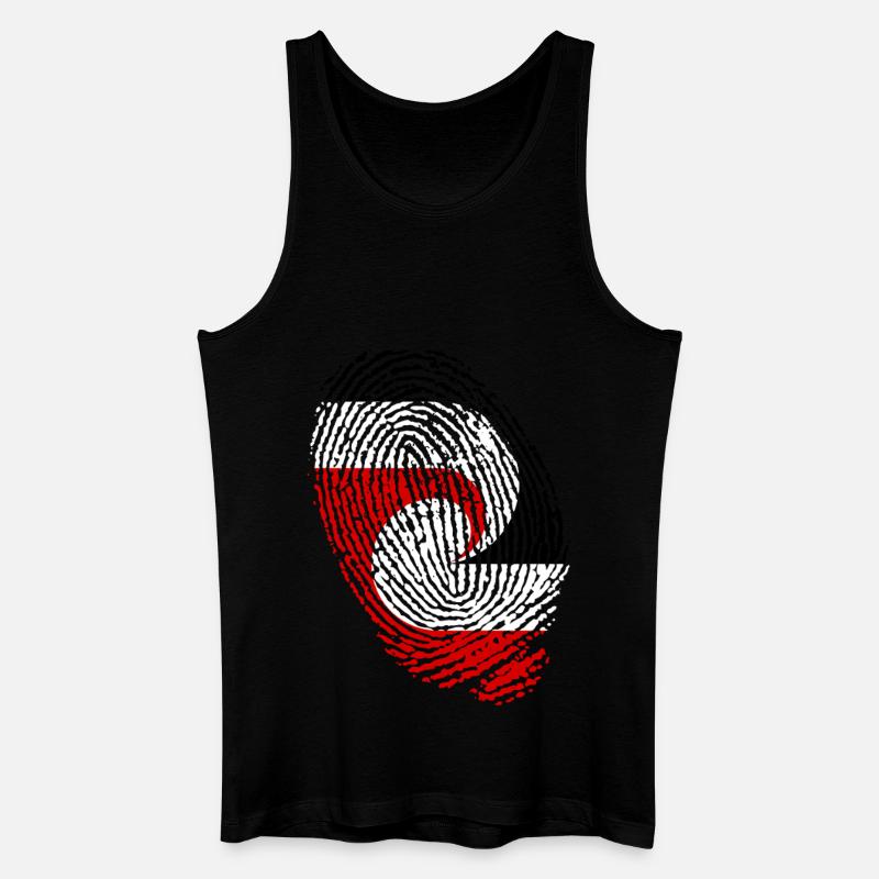 Fingerabdrücke der Maori-Flagge - Männer Bio Tank Top - Schwarz