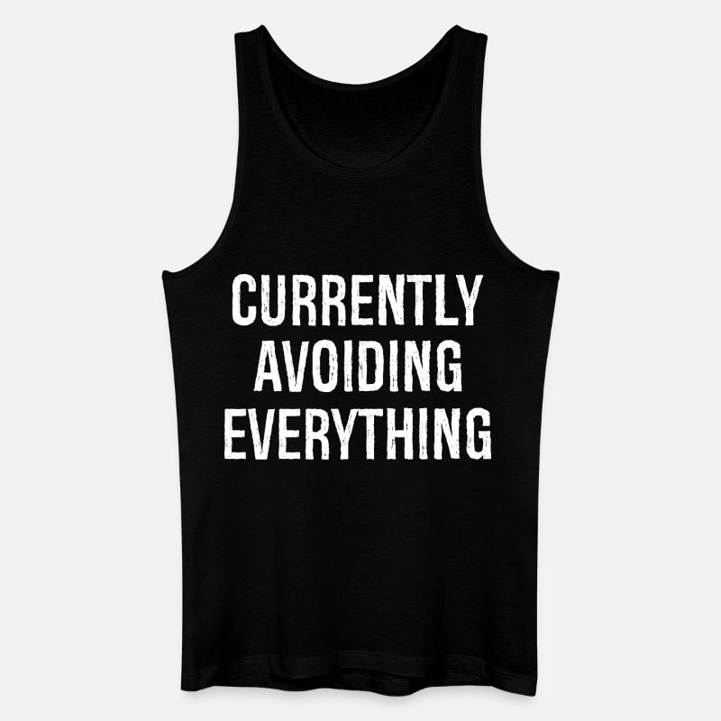 currently avoiding everything - Men’s Organic Tank Top - black